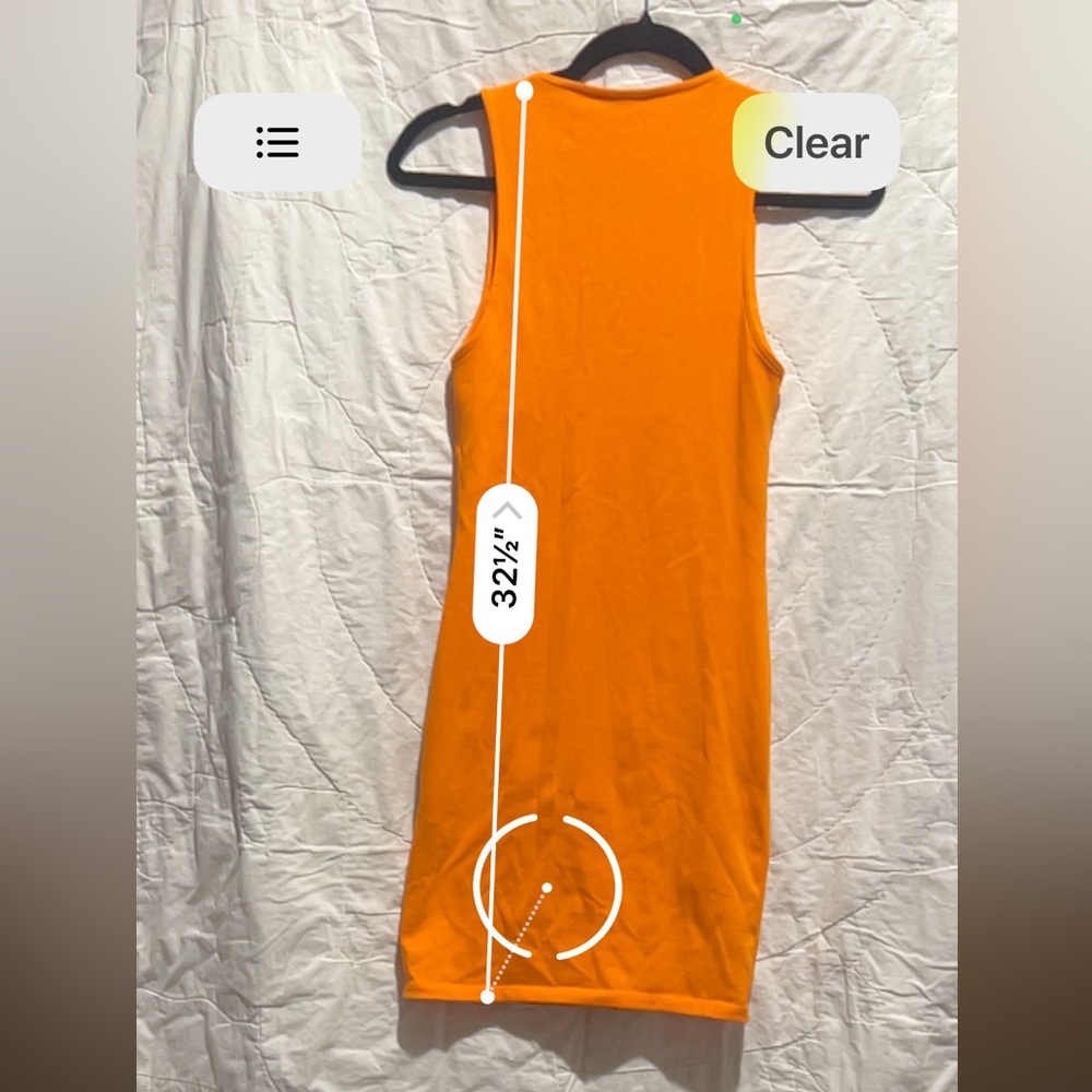 Zara’s Mini Sleeveless Orange Dress Sz:Medium - Picture 9 of 10